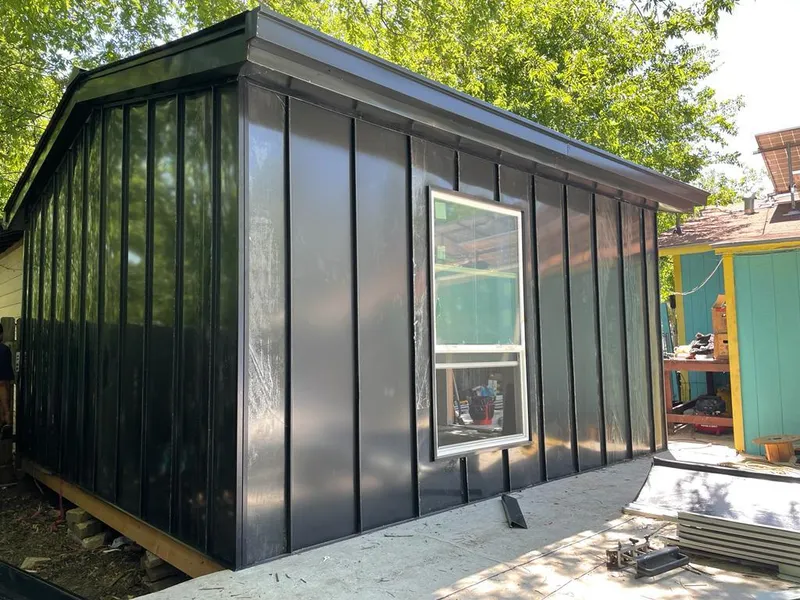 Black standing seam metal wall panels for Metal Roof Installation in Lewistown